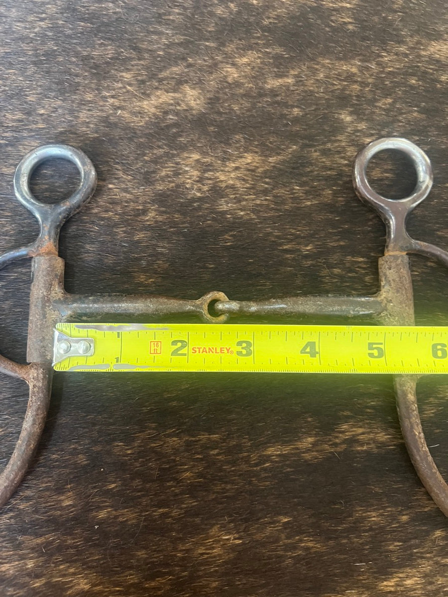 Long Shank Double Rein Argentine Reining Snaffle Bit     B1167