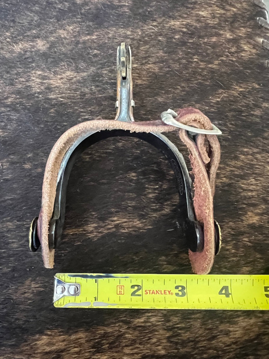 Vintage Winchester Hand Forged Lady Leg Gal Leg Spurs with Leather Spur Straps     SPR1121