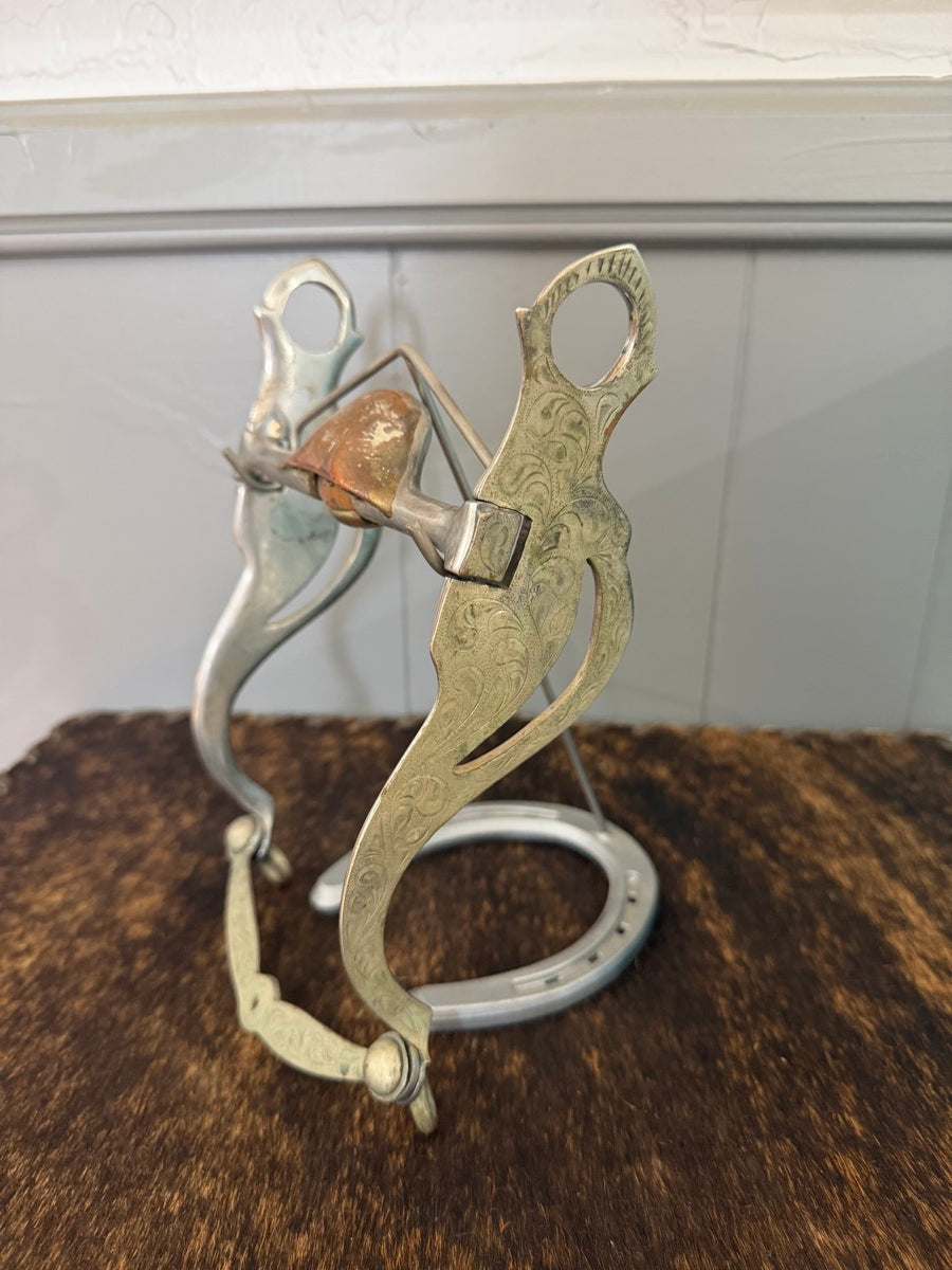 Vintage Silver Bit with Copper Hooded Mouth with Copper Roller    B1336
