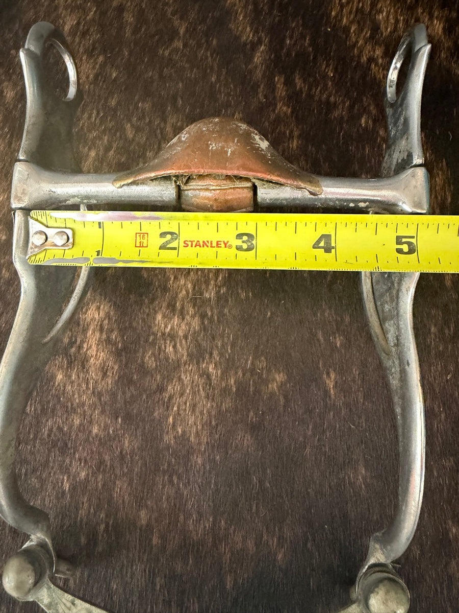 Vintage Silver Bit with Copper Hooded Mouth with Copper Roller    B1336