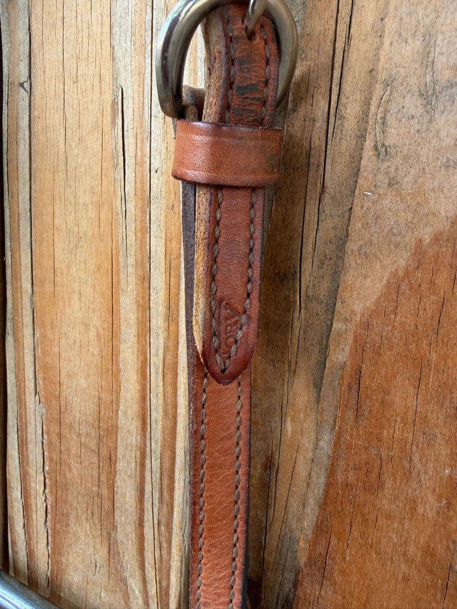 TORY No Ear Leather Headstall with 2 Buckles     HS1252