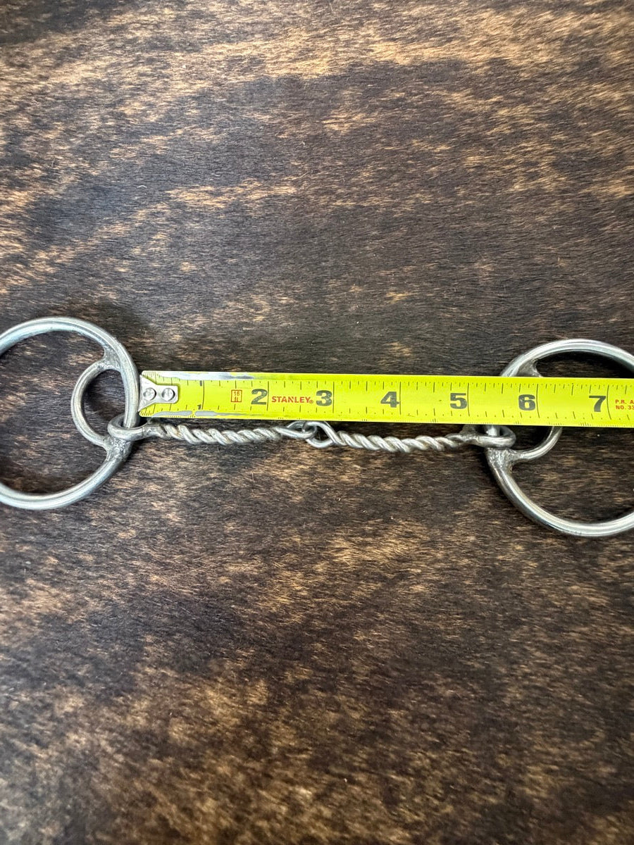 Locked O Ring Twisted Wire Snaffle Bit     B1350