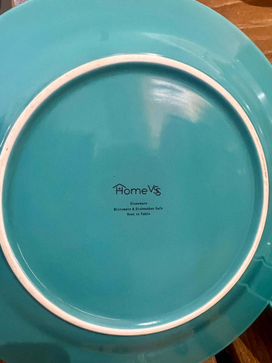 Turquoise Pearl Dots Stoneware Dinnerware Set by HomeVss