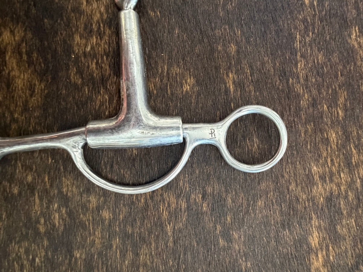 5 inch Robart Pinchless Short Shank Training Snaffle Stainless Steel Bit Copper Inlays      B1354