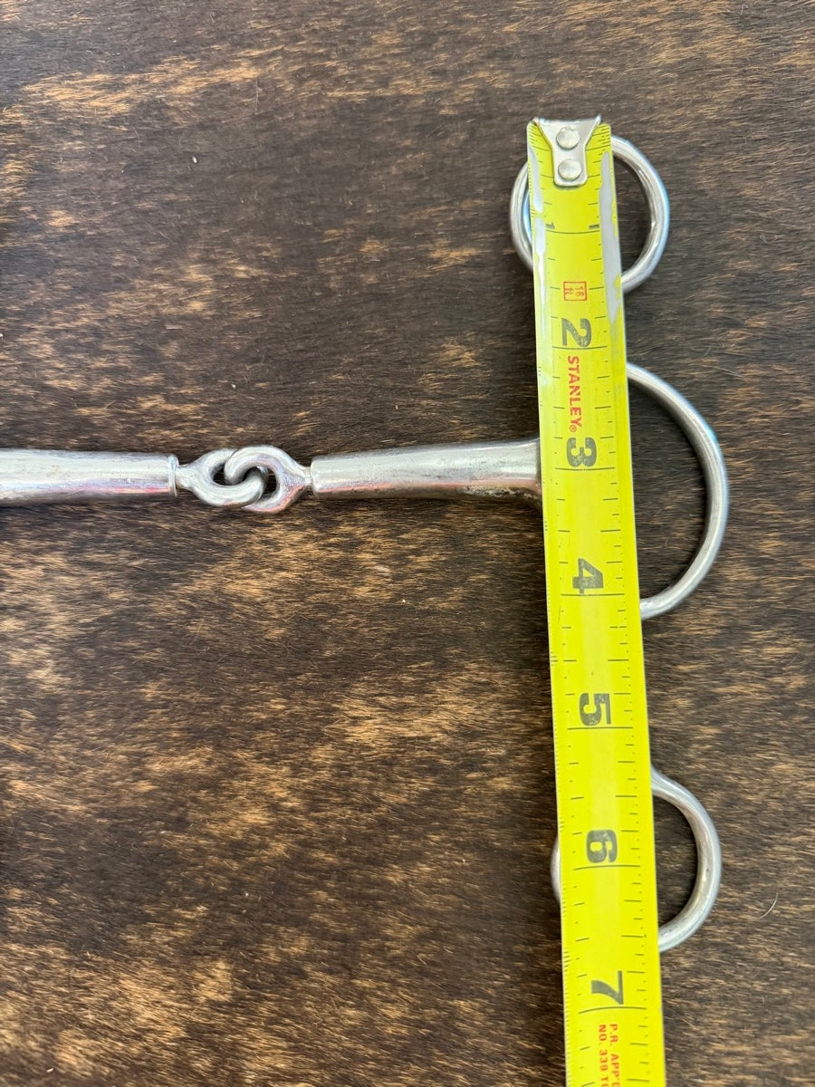 5 inch Robart Pinchless Short Shank Training Snaffle Stainless Steel Bit Copper Inlays      B1354