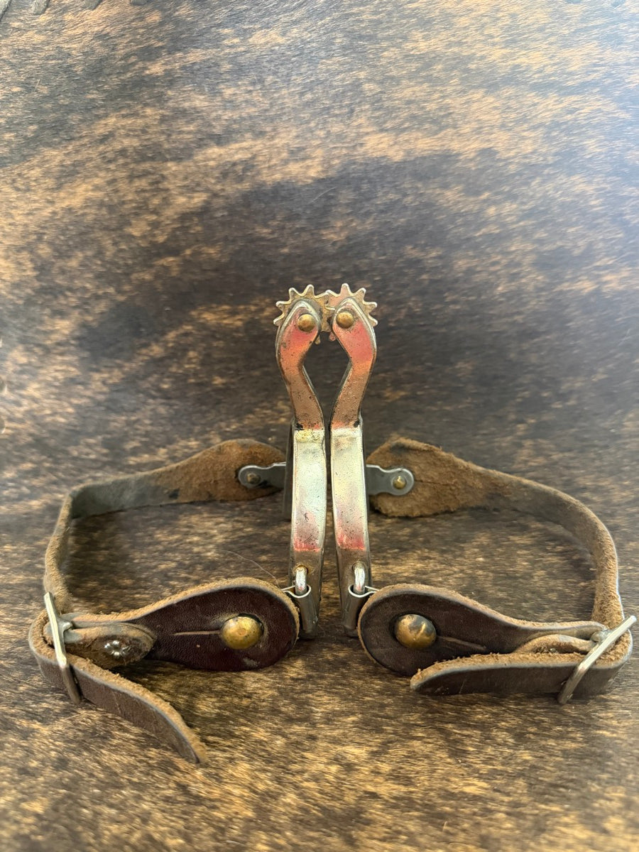 Youth Spurs with Leather Spur Straps      SPR1154