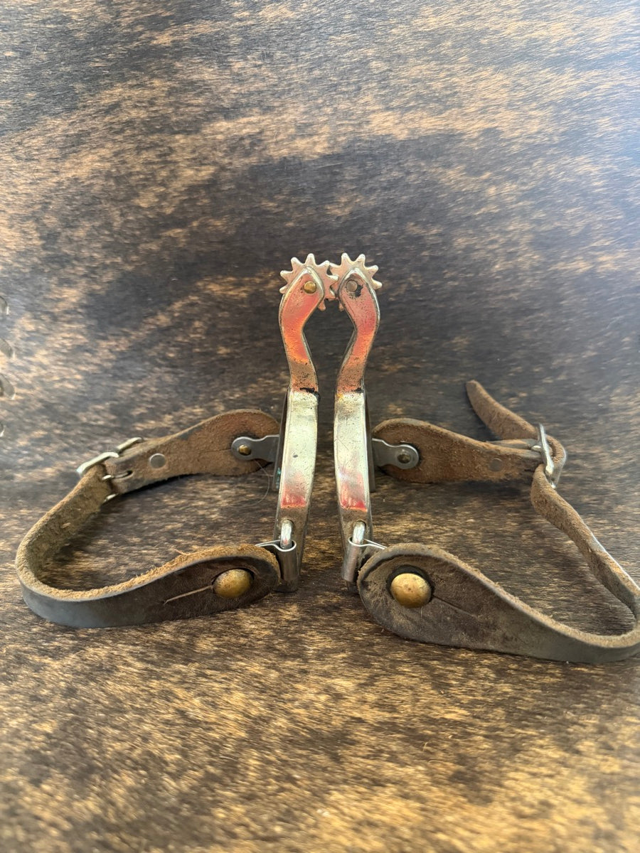 Youth Spurs with Leather Spur Straps      SPR1154