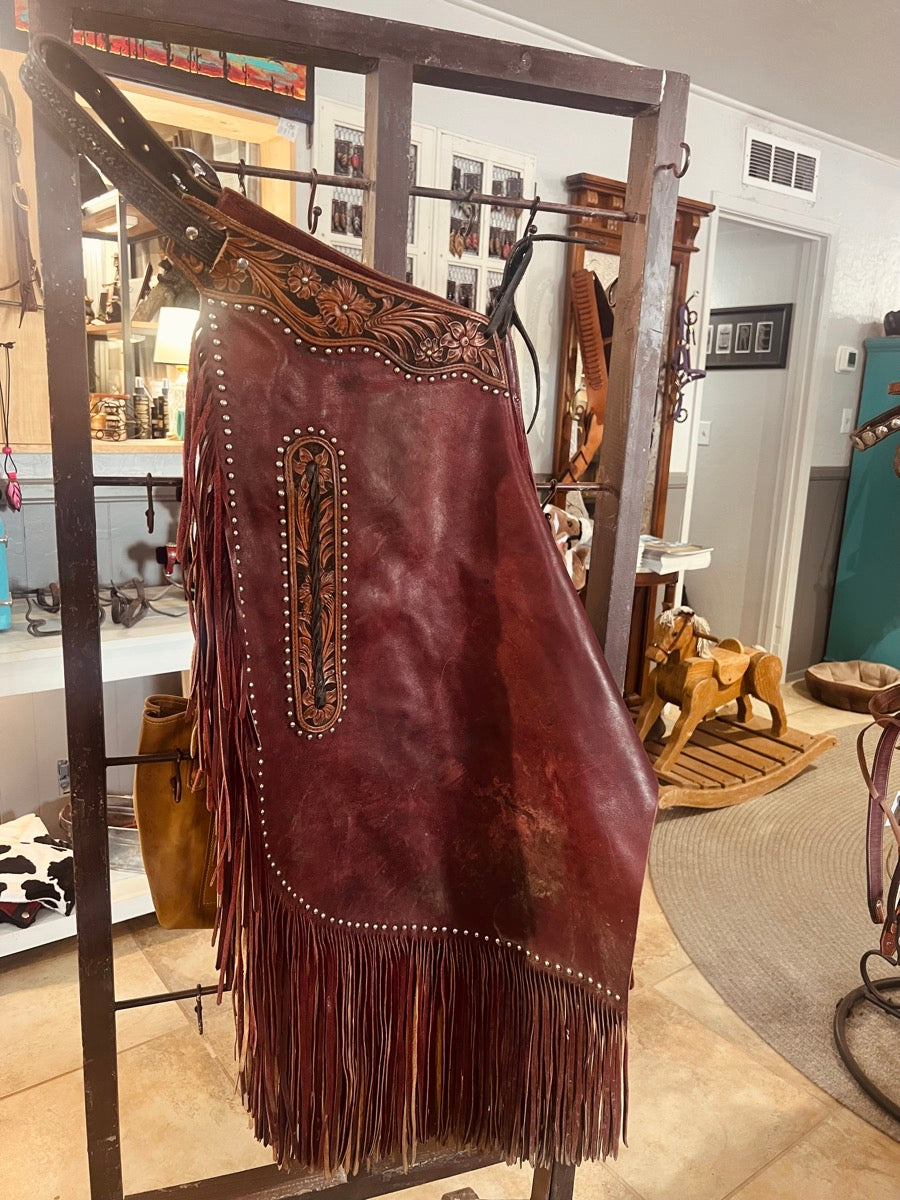 Dave Hack The Chap Man Custom Leather Chinks   CH1111