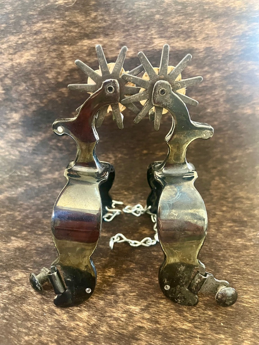 Black Steel Western Jingle Bob Spurs    SPR1122