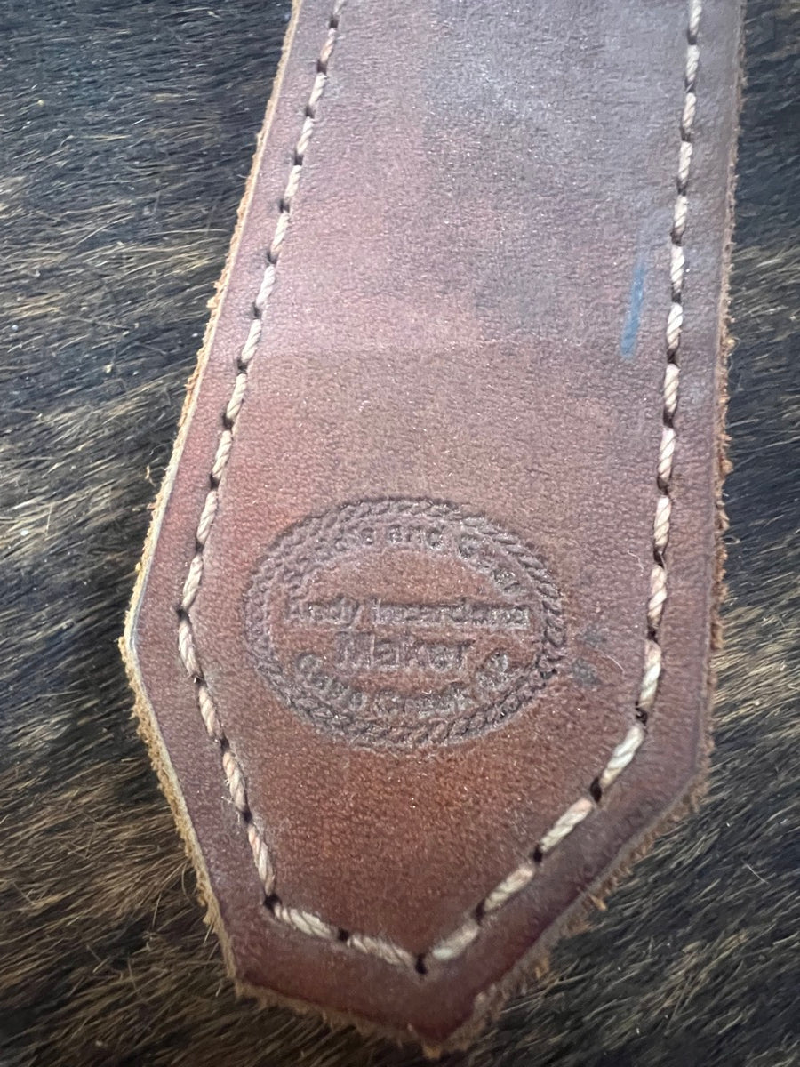 Leather Off Billet Figure 8 Stitching by Andy Incardona Cave Creek Saddlery    OFB1114