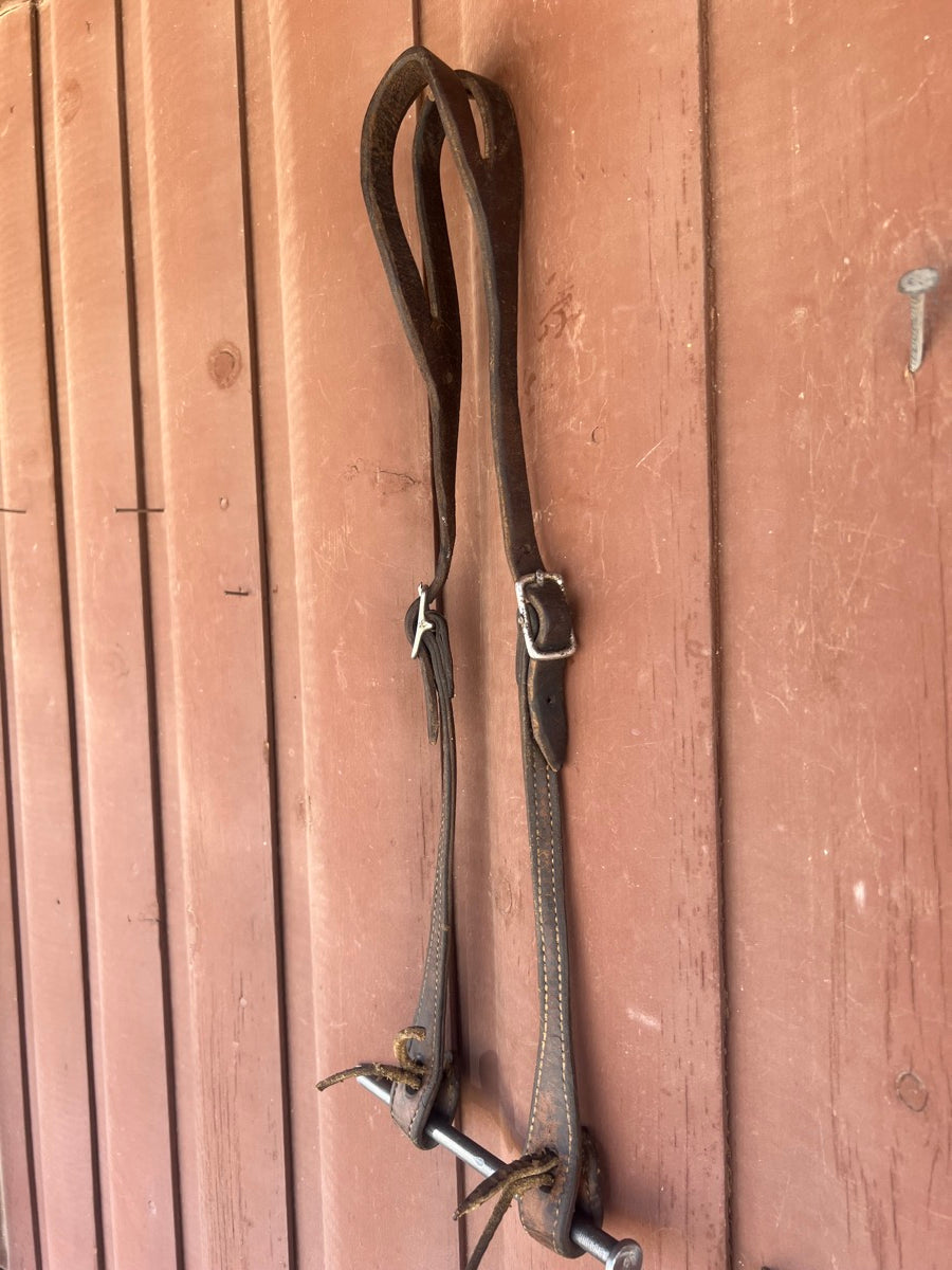 Slit Ear Leather Headstall    HS1156