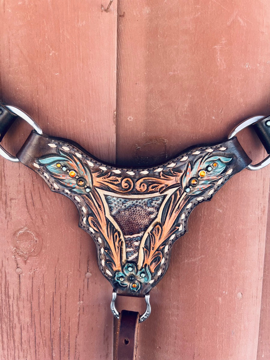 Southern Peak Leather Custom Breast Collar    BCL1126
