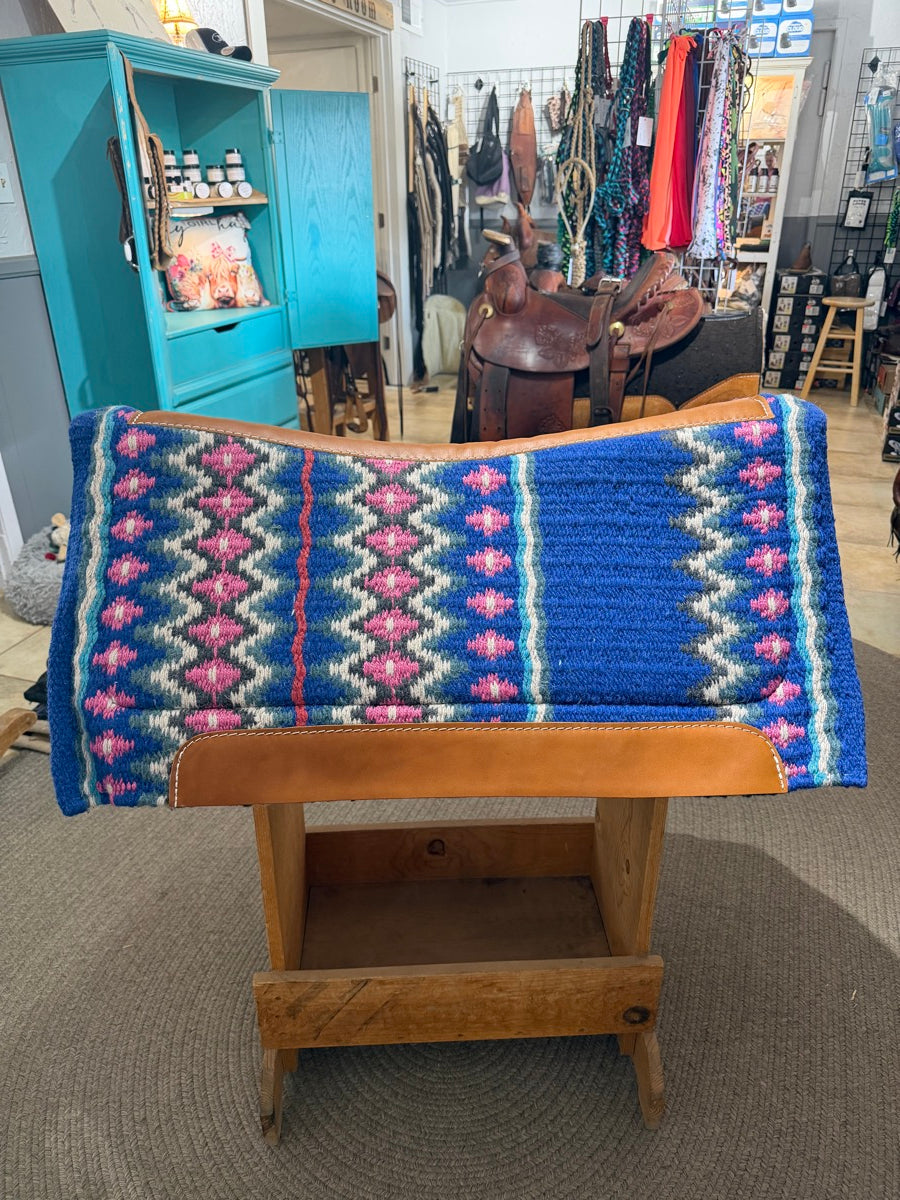NEW 34" x 1" Teskey Contoured Woven Wool Blanket Top Memory Felt Bottom Saddle Pad      SP1172