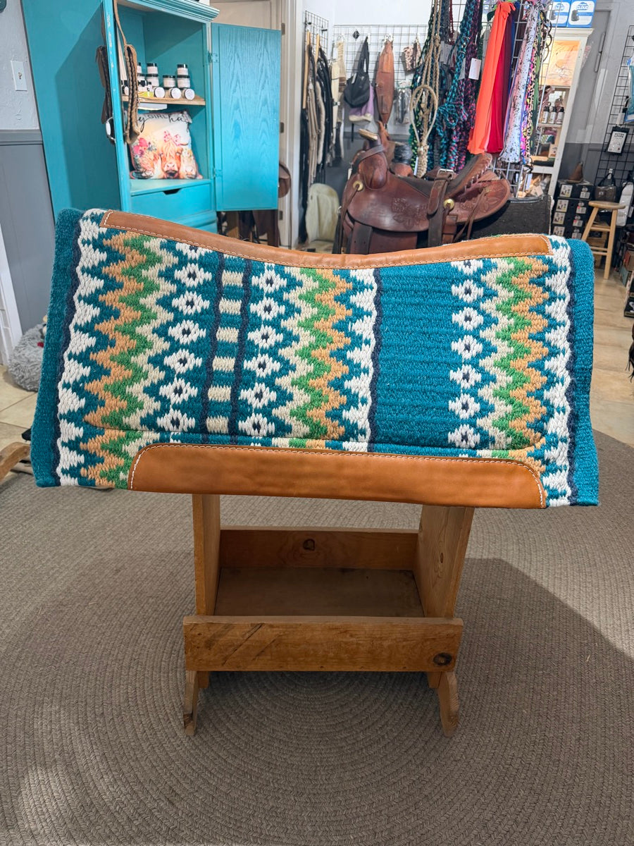 NEW 34" x 1" Teskey Contoured Woven Wool Blanket Top Memory Felt Bottom Saddle Pad      SP1173