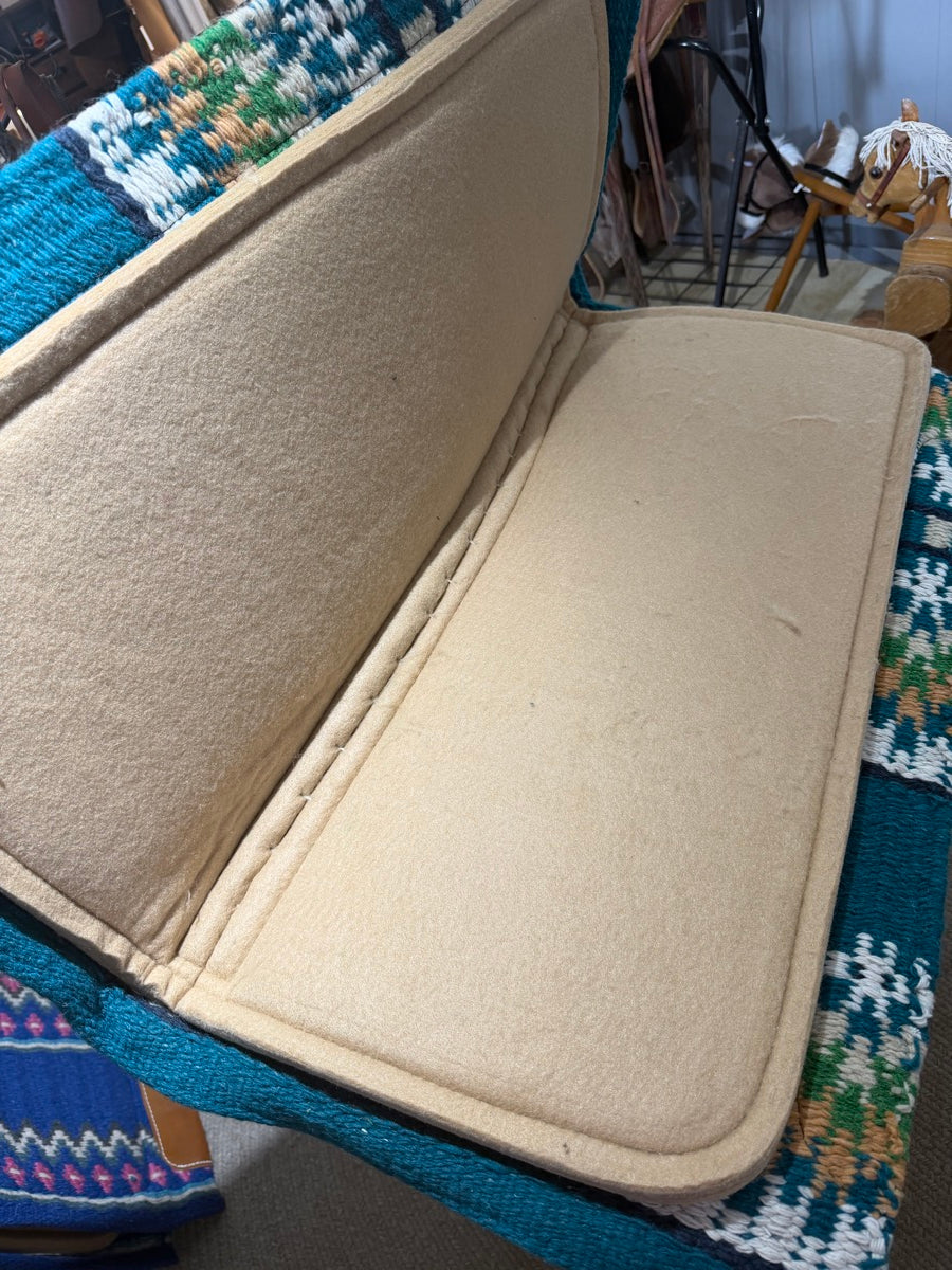 NEW 34" x 1" Teskey Contoured Woven Wool Blanket Top Memory Felt Bottom Saddle Pad      SP1173