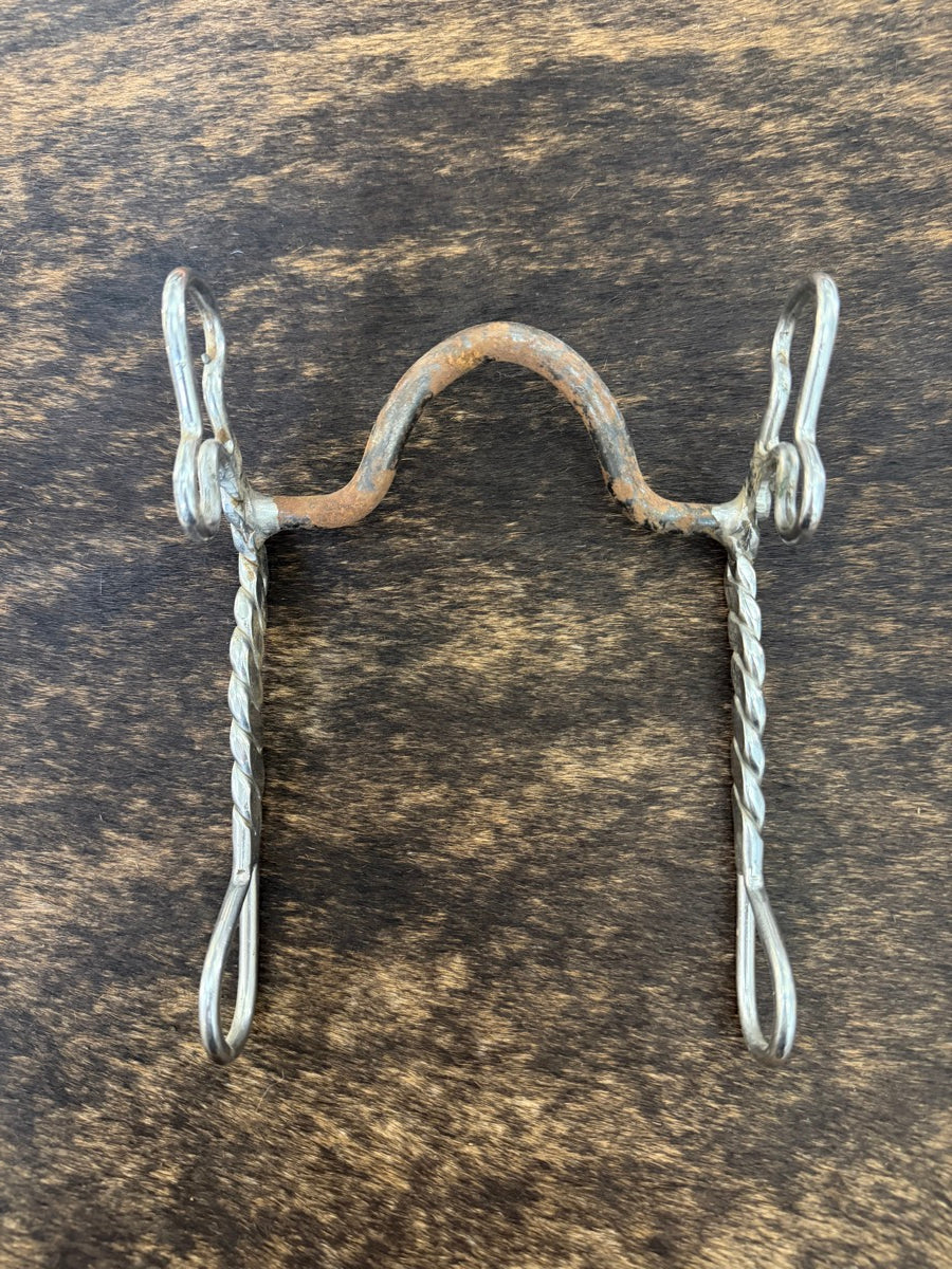 Partrade Grazing Bit Sweet Iron Mouth with Twisted Metal Cheeks       B1360