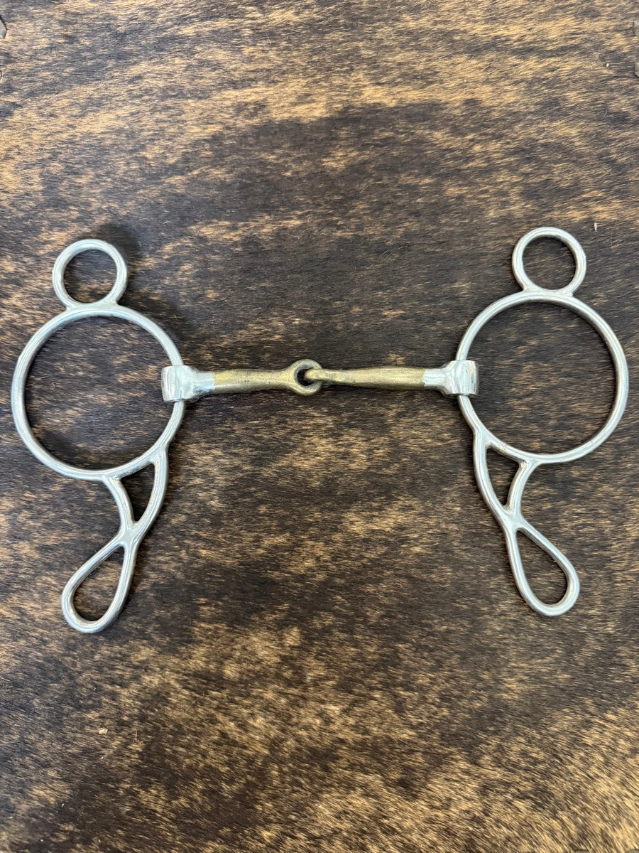 5" Wonder Gag Bit with Copper Mouth Horse Bit 