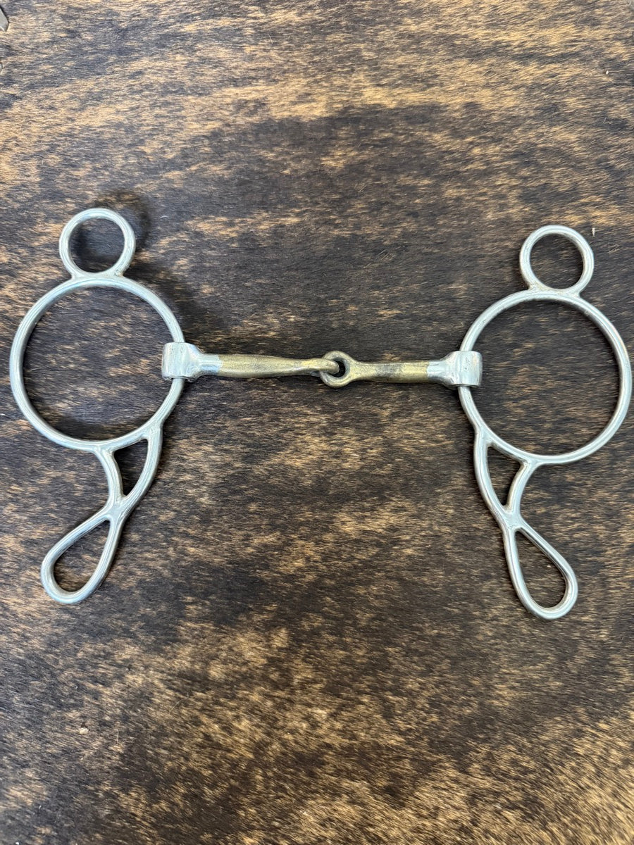 5" Wonder Gag Bit with Copper Mouth Horse Bit      B1363