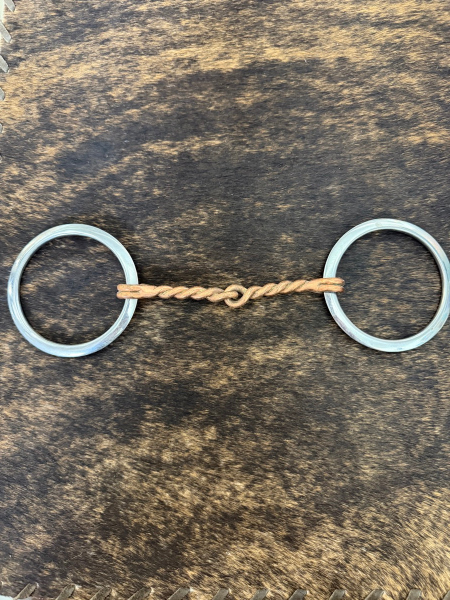 5 inch Copper Twisted Wire O Ring Snaffle Bit     B1368