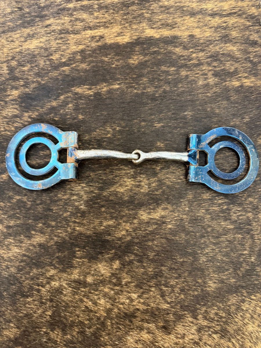 5 inch Blue Steel D Ring Snaffle Horse Bit   B1373