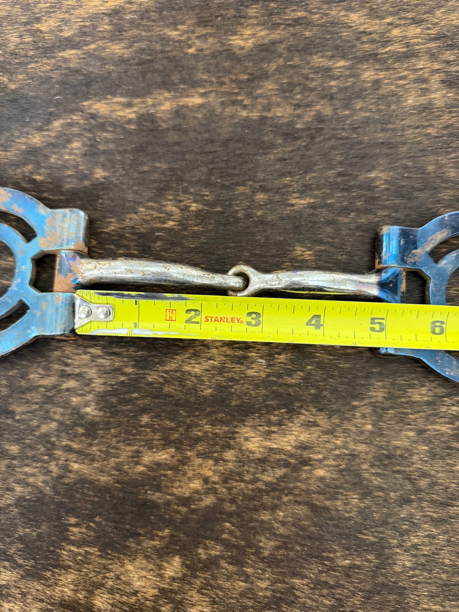 5 inch Blue Steel D Ring Snaffle Horse Bit   B1373