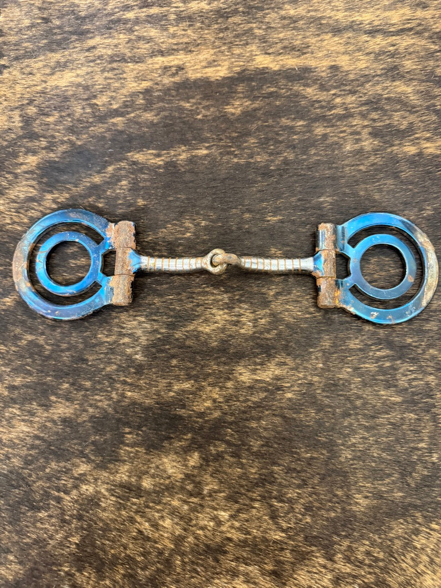 5 inch Blue Steel D Ring Snaffle Horse Bit   B1373