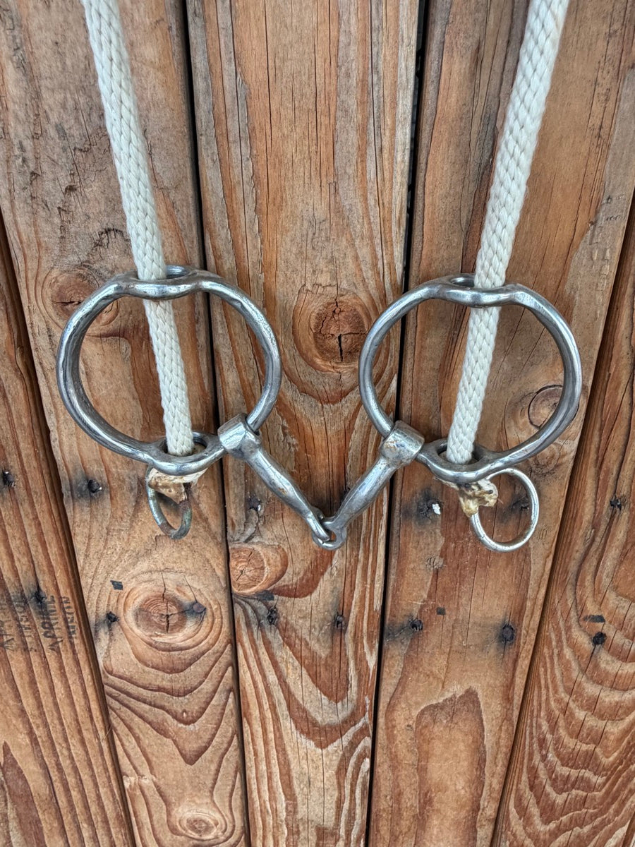 5 inch Round Rope Gag Snaffle Bit       B1374
