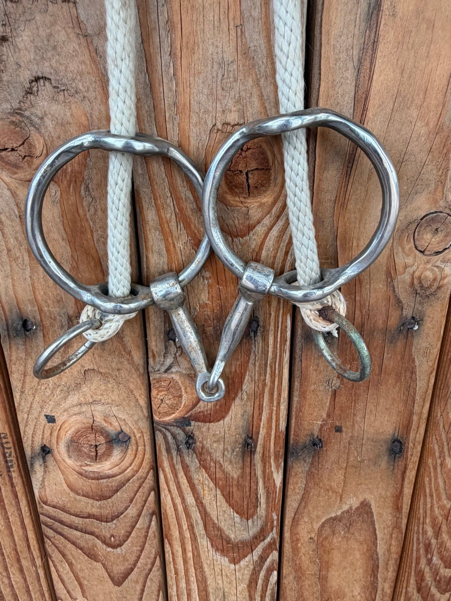 5 inch Round Rope Gag Snaffle Bit       B1374
