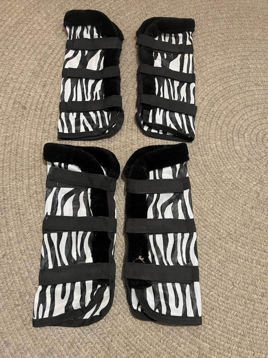 Zebra Mesh Fly Boots - Set of 4     FB1111