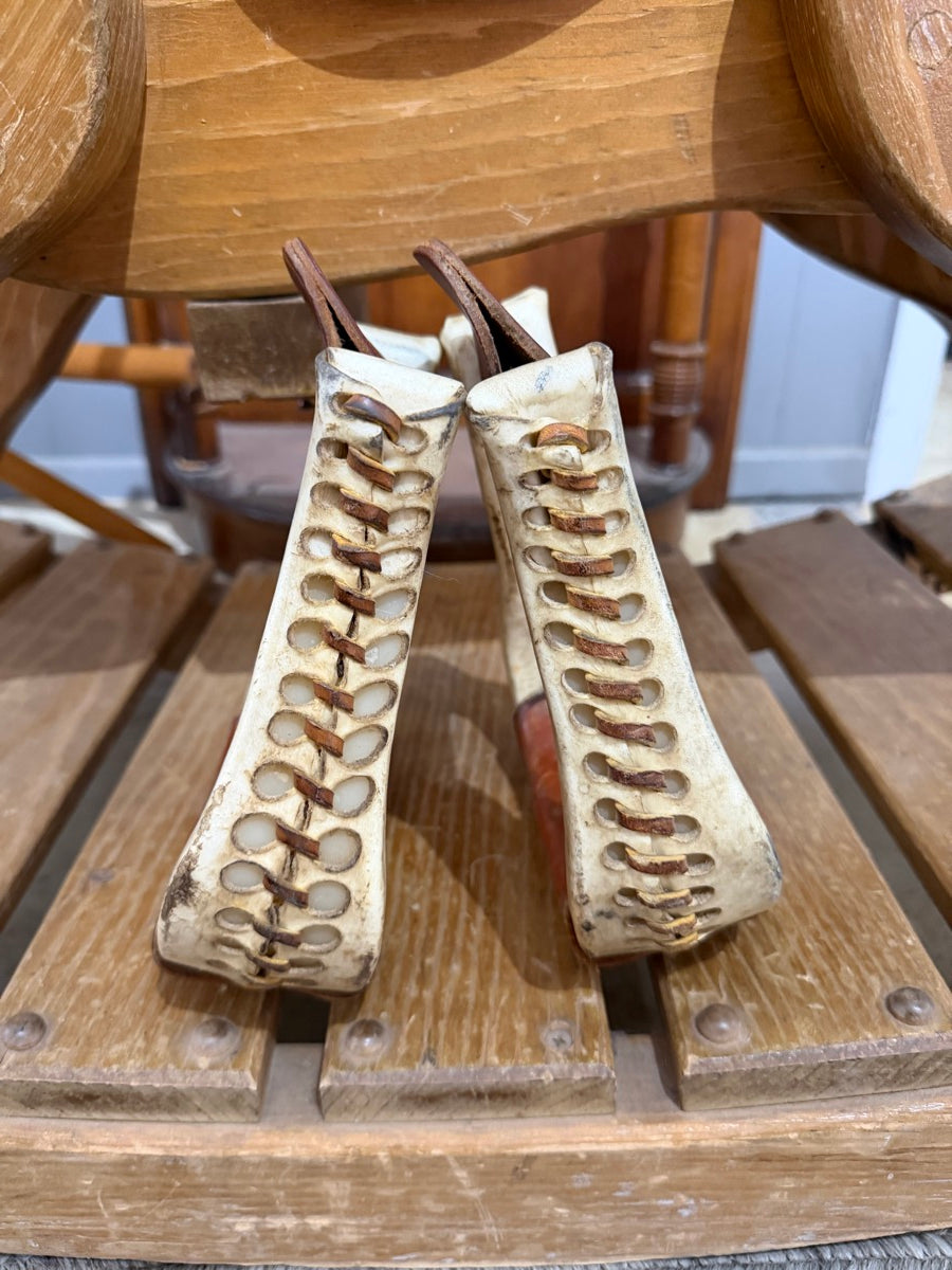 Natural Rawhide Covered Stirrups      STR1134