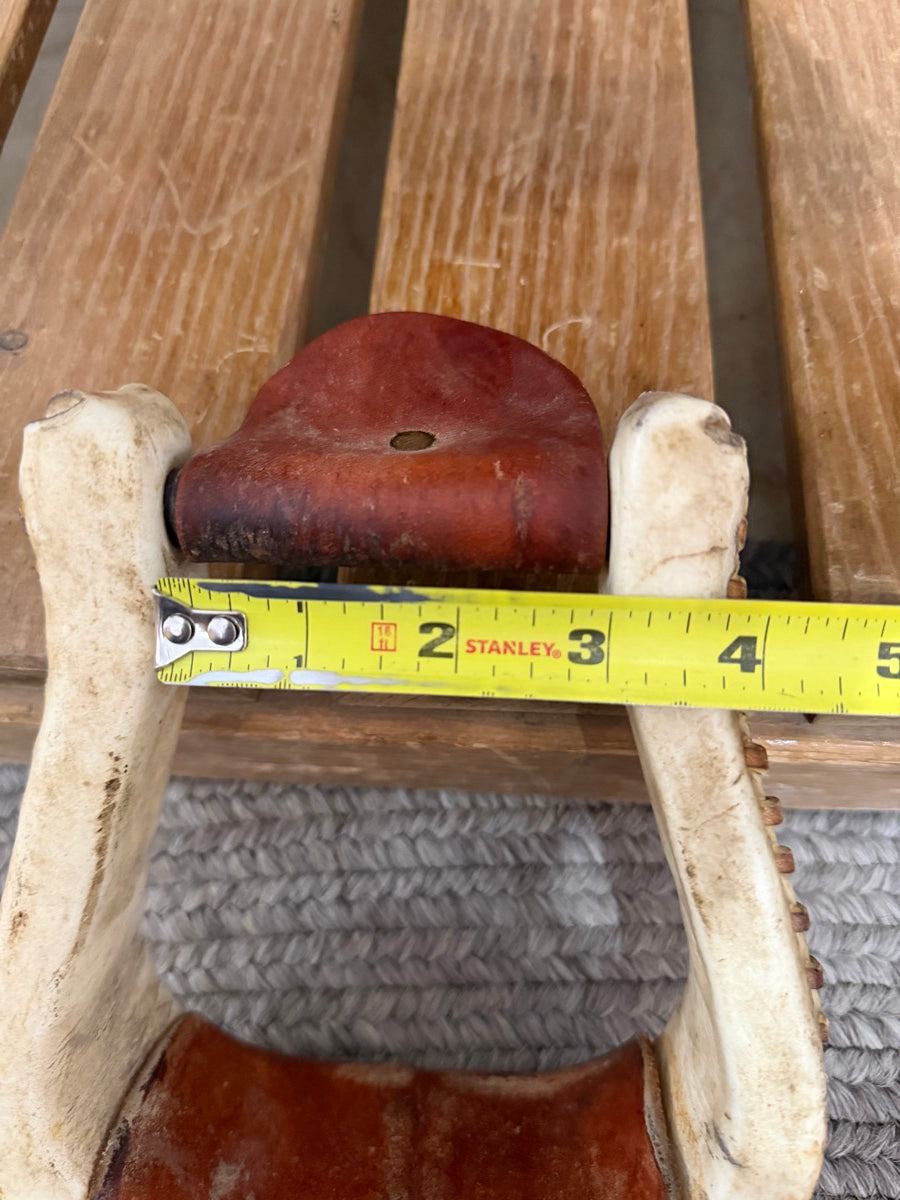 Natural Rawhide Covered Stirrups      STR1134