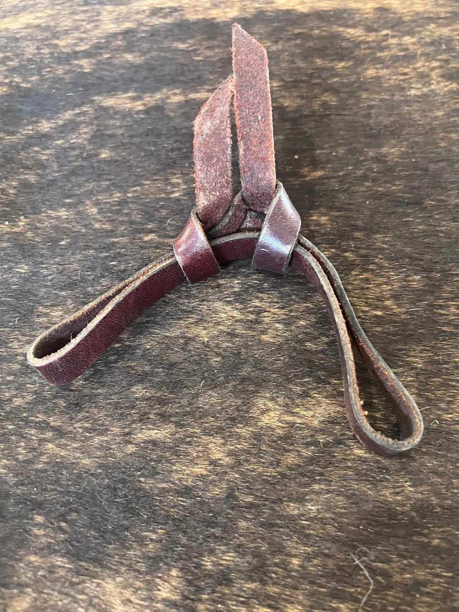 Double Diamond Halters Leather Crossover Tie Curb Strap     CRB1112