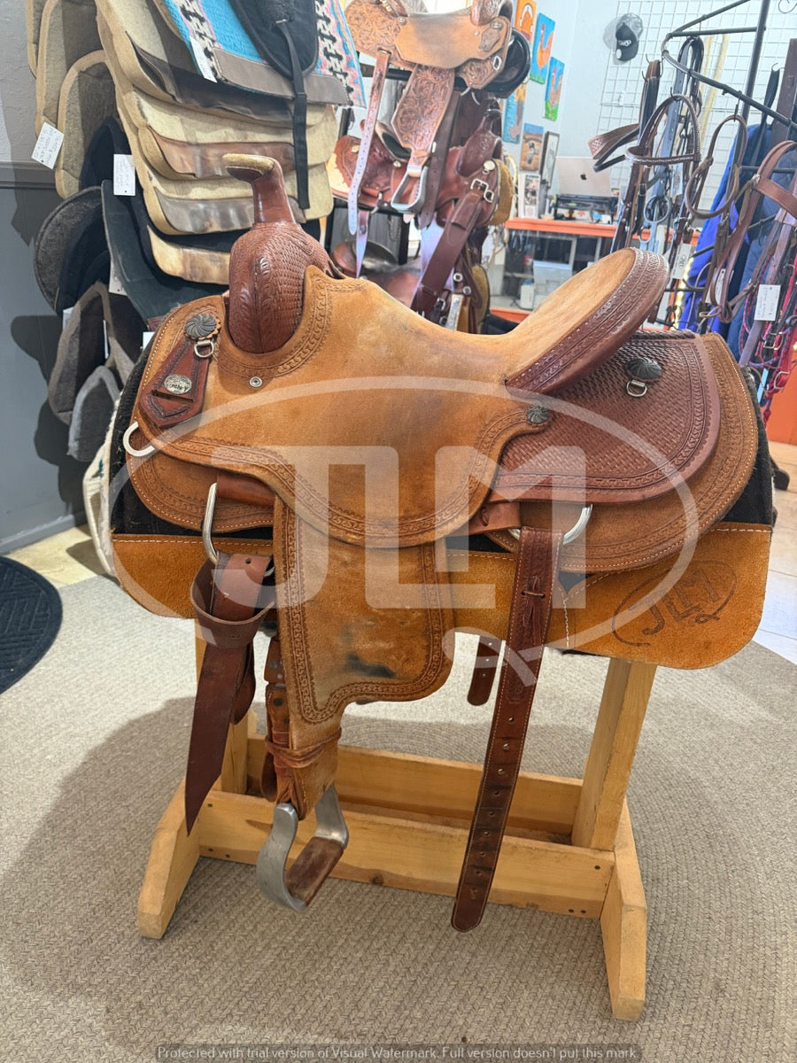15.5" Circle Y Dan Byrd DB Super Shooter Mounted Shooter Saddle    S1129