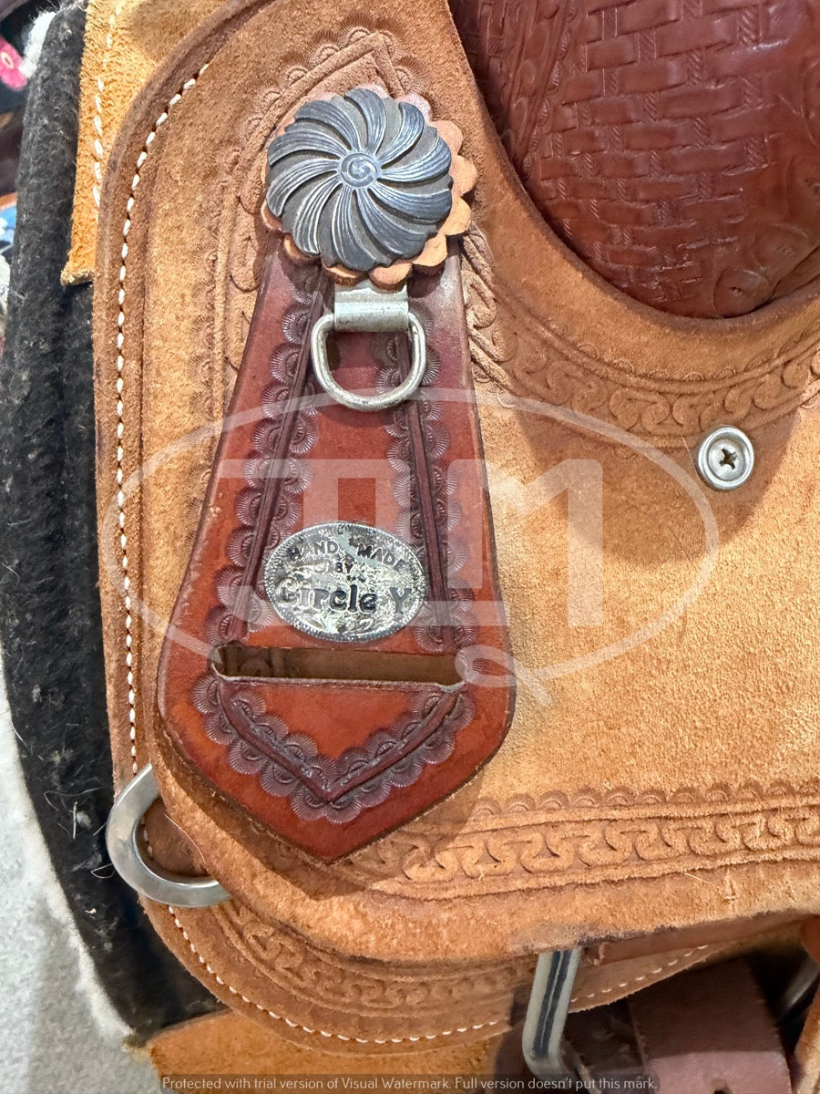 15.5" Circle Y Dan Byrd DB Super Shooter Mounted Shooter Saddle    S1129
