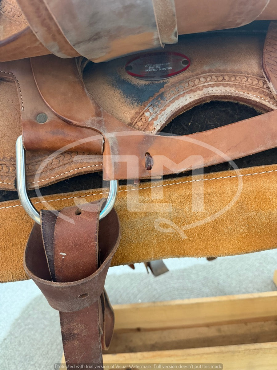 15.5" Circle Y Dan Byrd DB Super Shooter Mounted Shooter Saddle    S1129