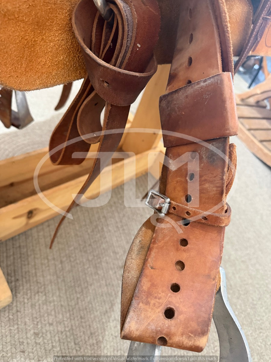15.5" Circle Y Dan Byrd DB Super Shooter Mounted Shooter Saddle    S1129