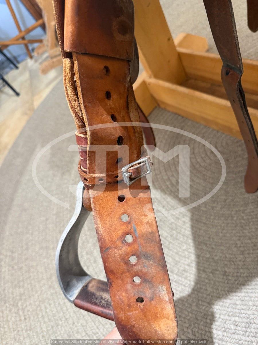 15.5" Circle Y Dan Byrd DB Super Shooter Mounted Shooter Saddle    S1129