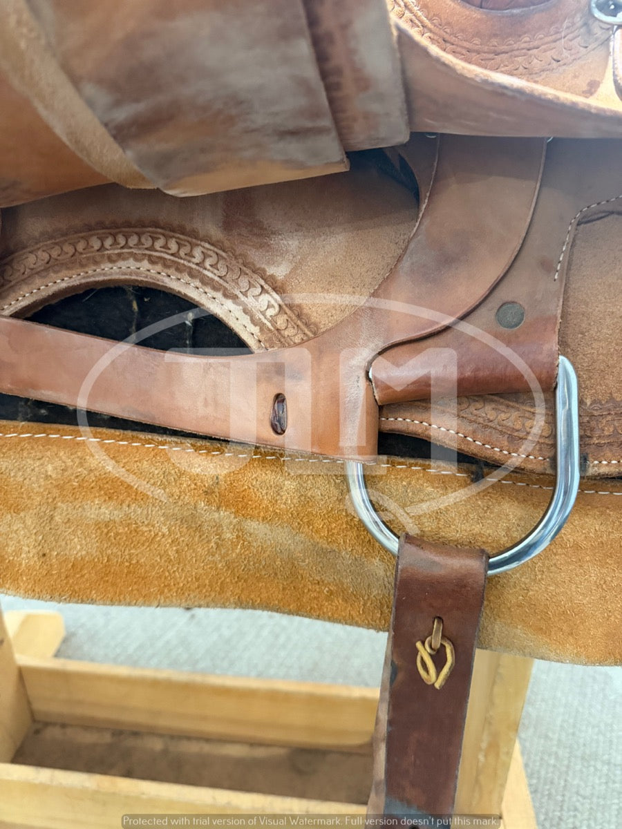 15.5" Circle Y Dan Byrd DB Super Shooter Mounted Shooter Saddle    S1129