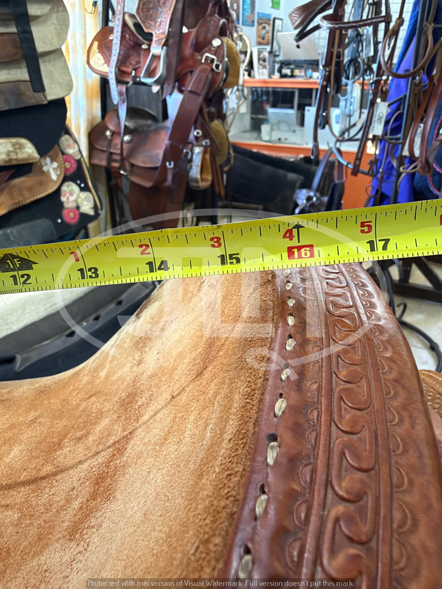 15.5" Circle Y Dan Byrd DB Super Shooter Mounted Shooter Saddle    S1129
