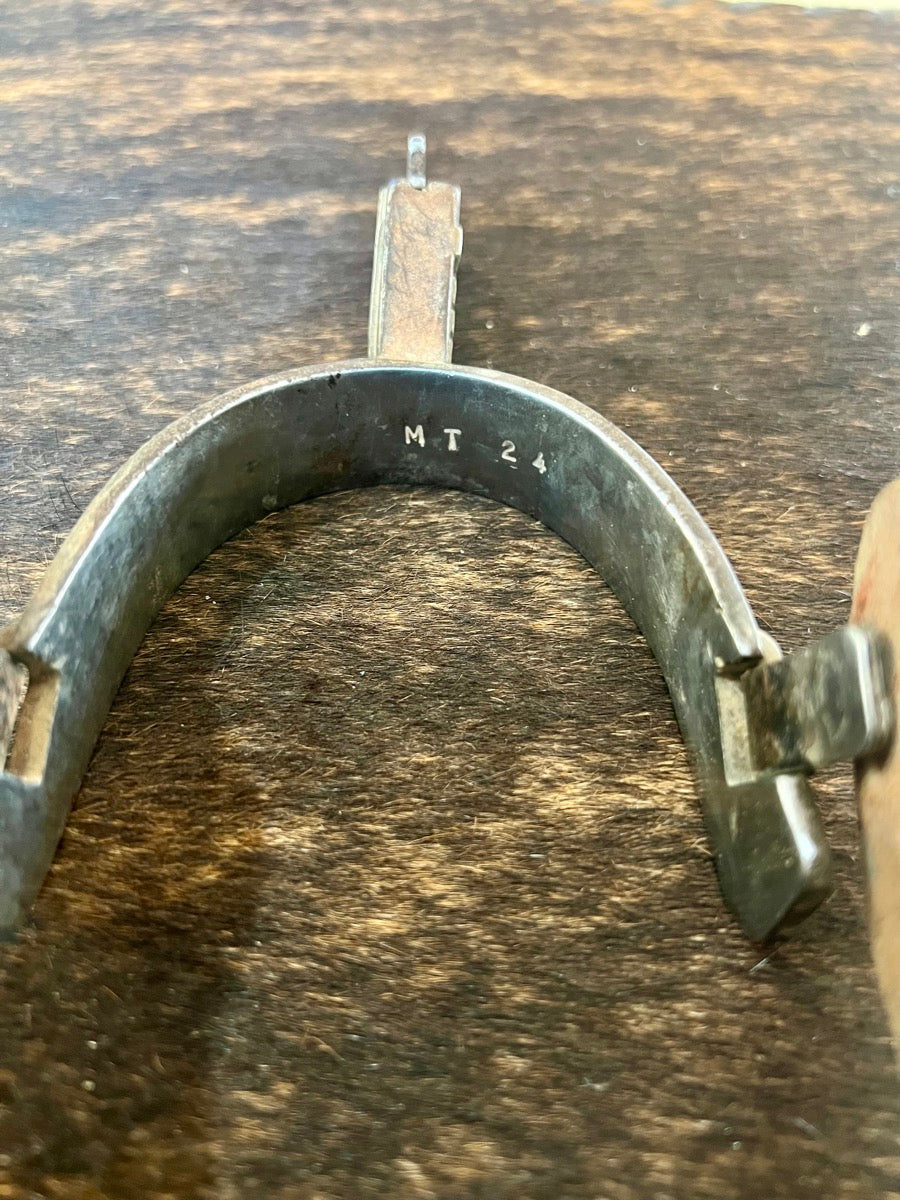 Double Mounted Mark Thomas AzCHA Cowboy Spurs with Spur Straps    SPR1124