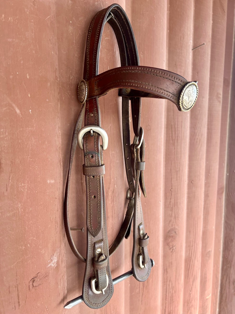 1 in Heavy Duty Leather Browband Headstall     HS1162
