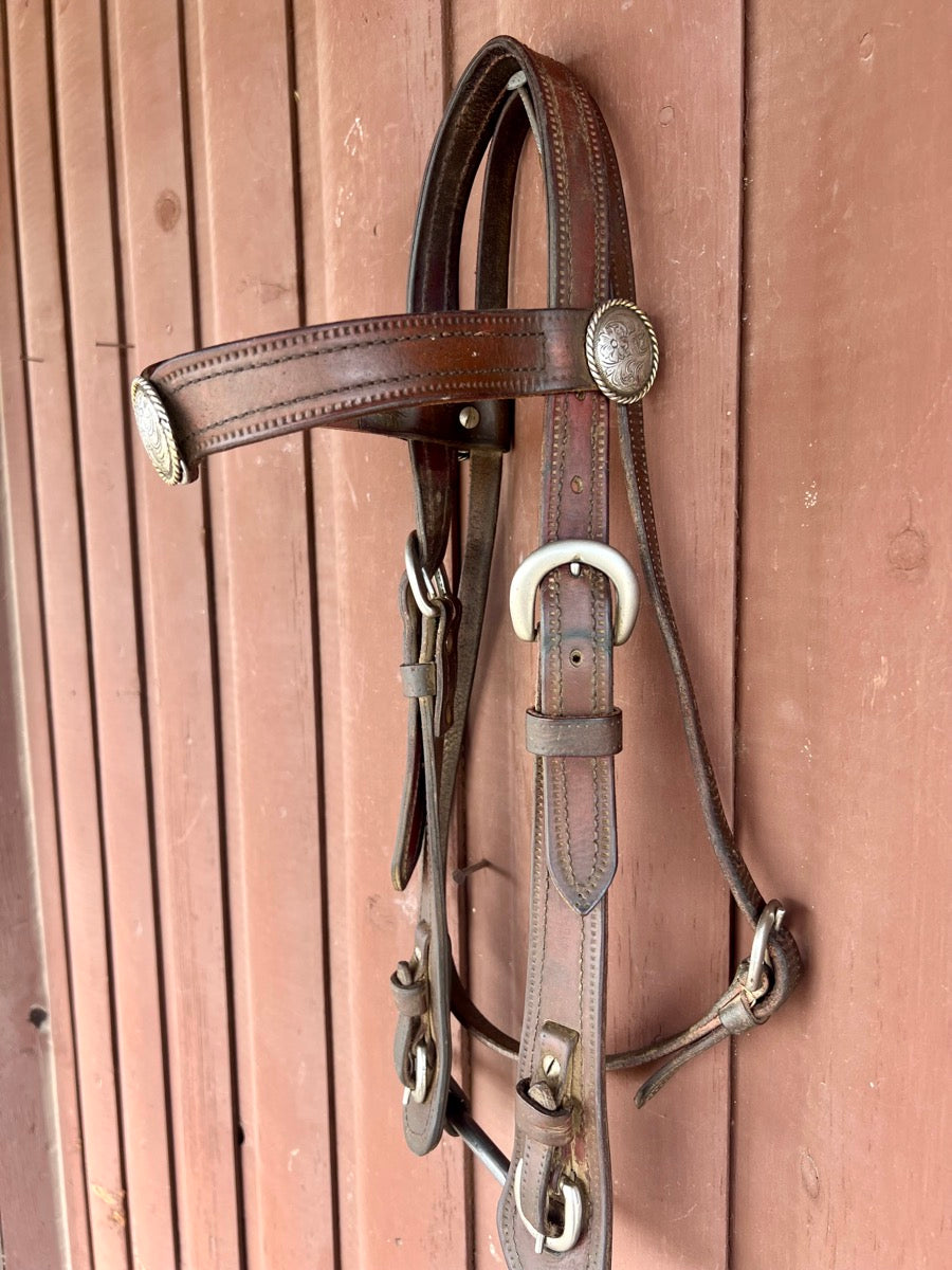 1 in Heavy Duty Leather Browband Headstall     HS1162