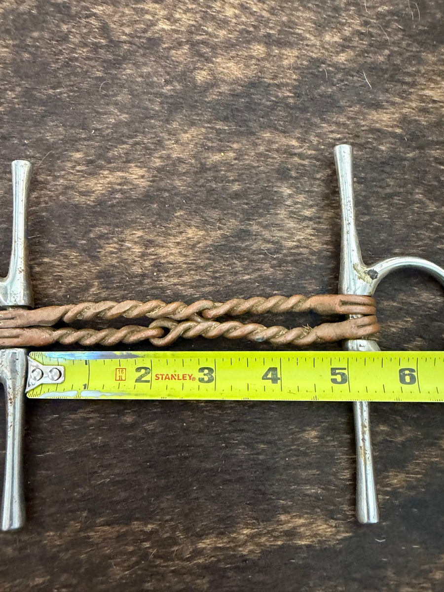 5 inch Double Twisted Copper Wire Full Cheek Bit      B1377