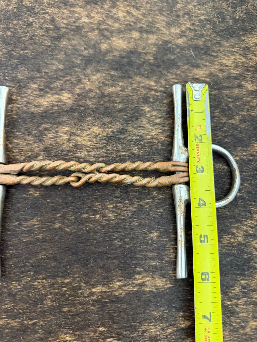 5 inch Double Twisted Copper Wire Full Cheek Bit      B1377