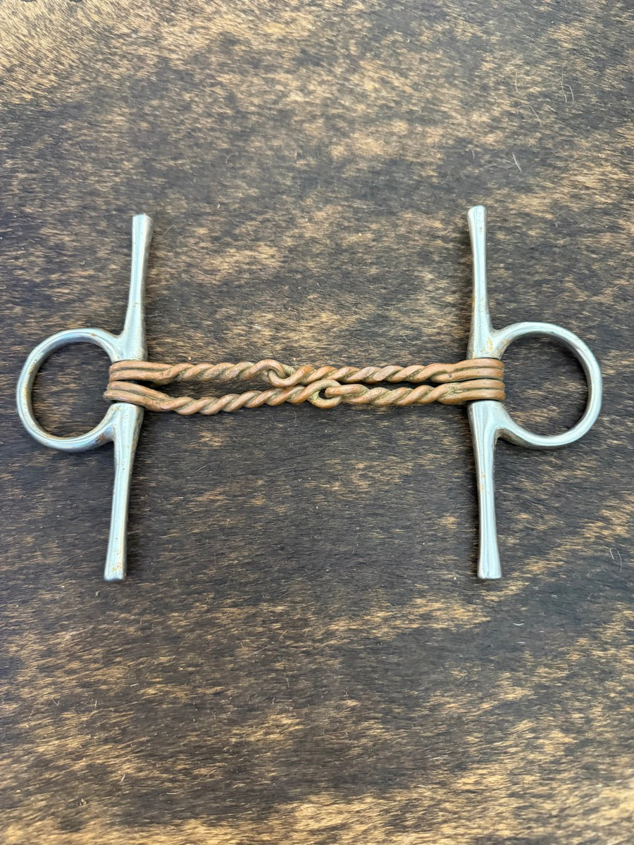 5 inch Double Twisted Copper Wire Full Cheek Bit      B1377