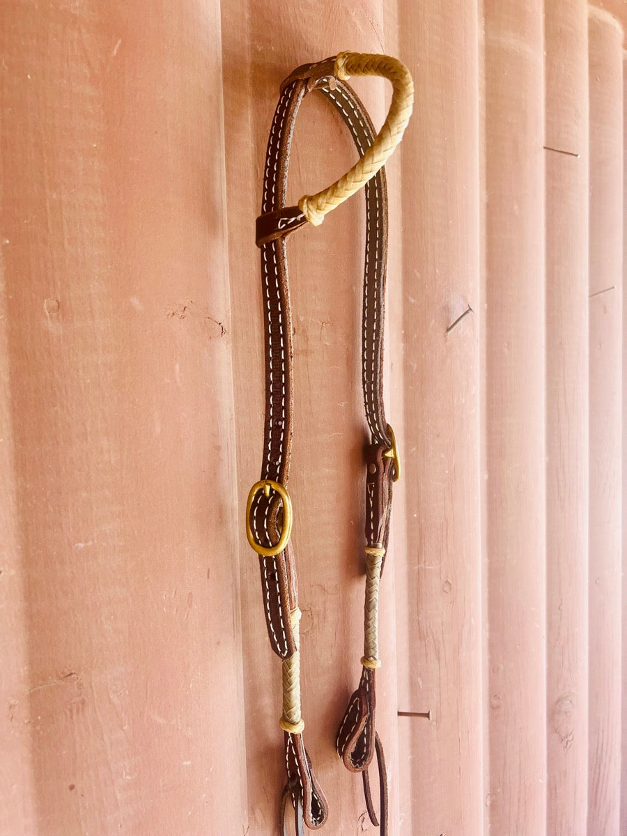 NEW Rawhide One Ear Leather Headstall