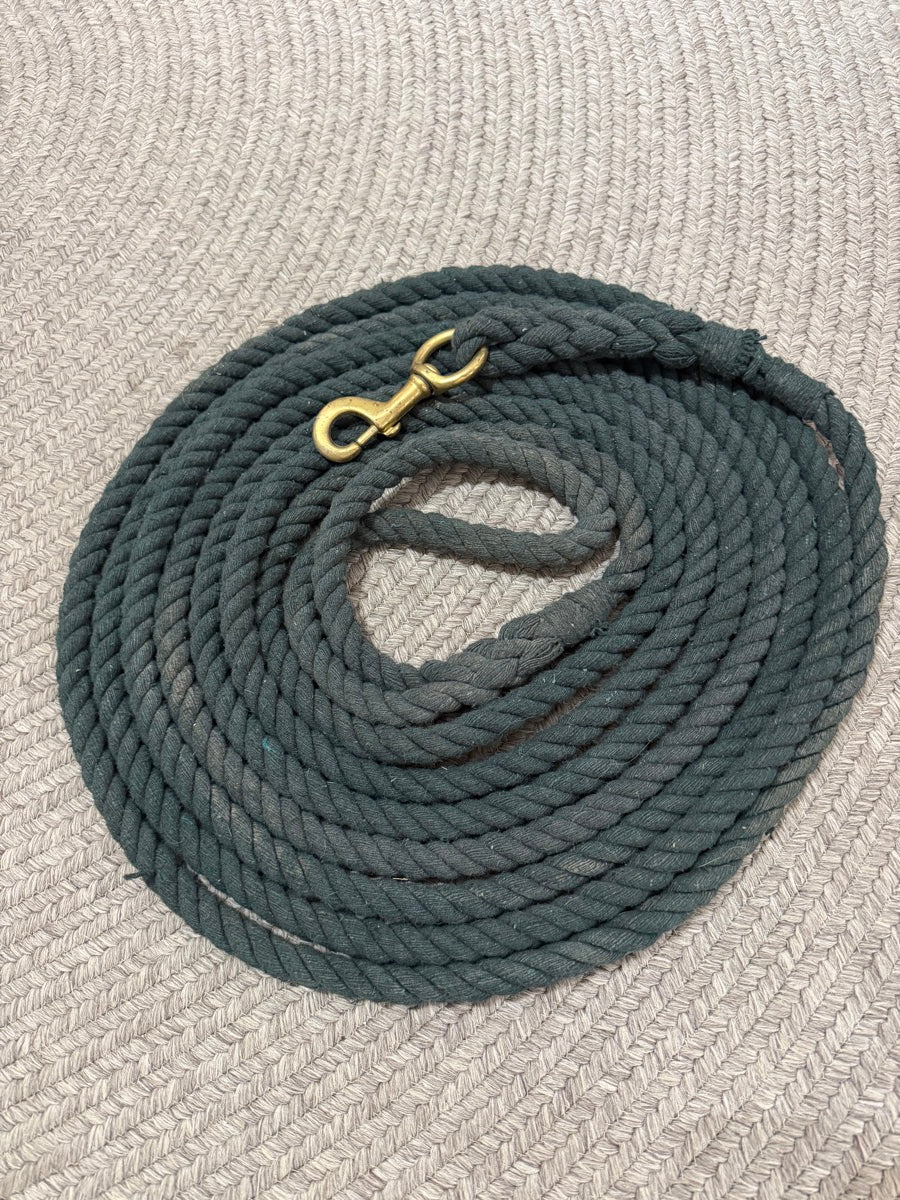 25 ft Green Cotton Rope Lunge Line