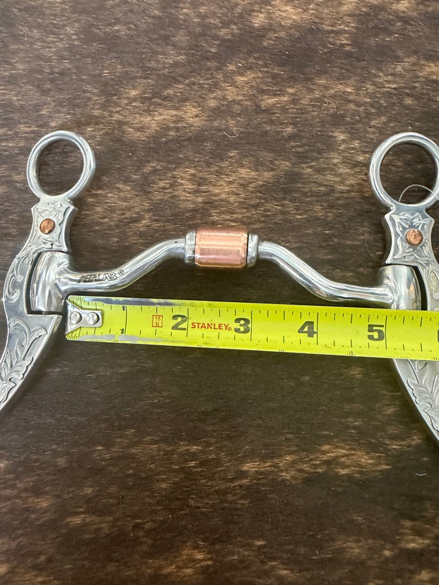 NWT Schneiders Sedona Ported Barrel Curb Bit with Copper Roller       B1380