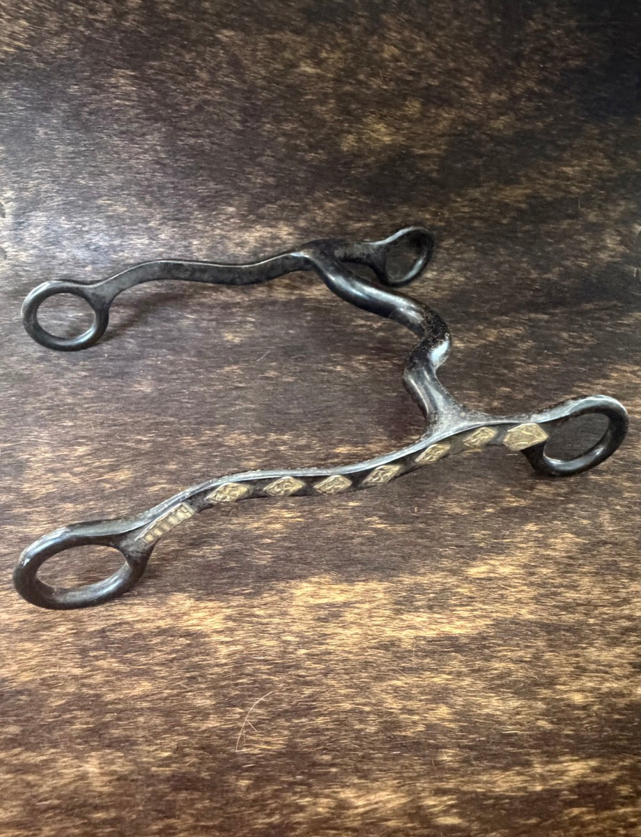 Vintage Sterling Silver Snake Cheek Western Horse Bit  