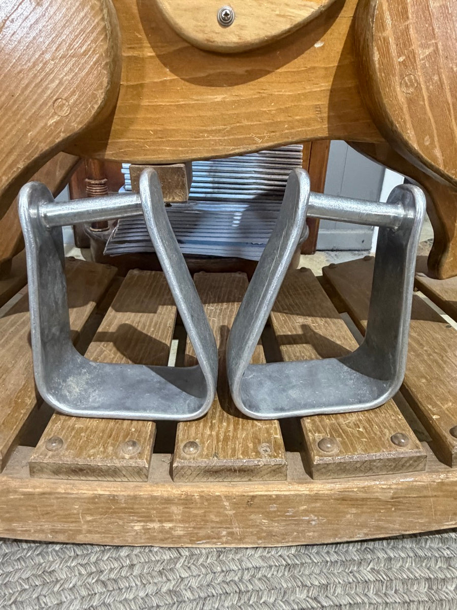 Original Crooked Stirrups Hammered Finish Oversized 